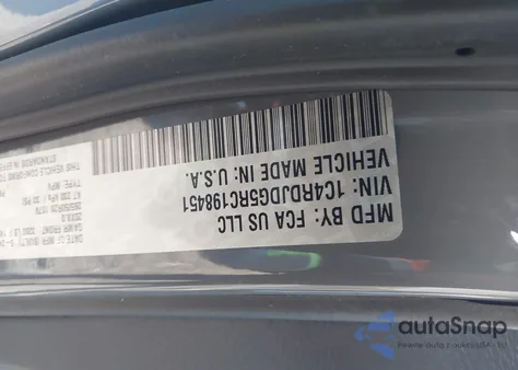 2024 Dodge Durango Gt Plus Awd z USA, uszkodzony, nr VIN 1C4RDJDG5RC198451